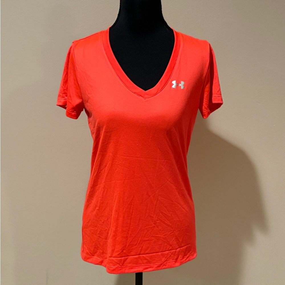 Under Armour Orange Fitted Short Sleeve Tee